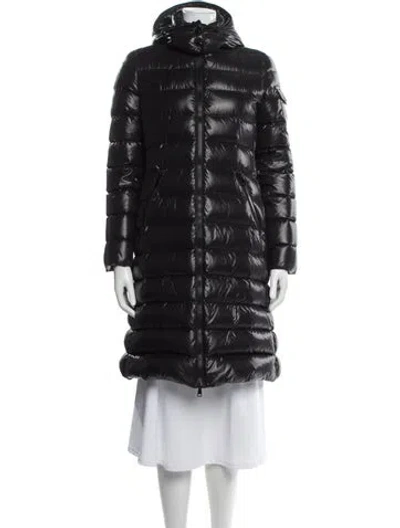 Pre-owned Moncler Nylon Parka In Blue