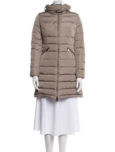 Pre-owned Moncler Nylon Parka In Gray