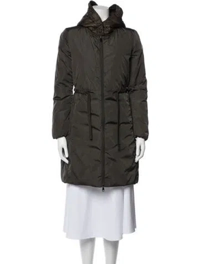 Pre-owned Moncler Nylon Parka In Green