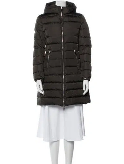 Pre-owned Moncler Nylon Parka In Green