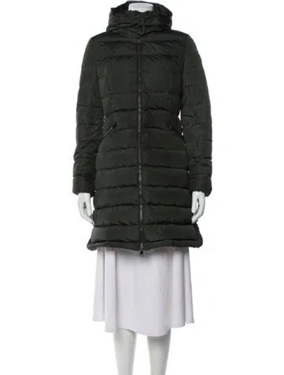 Pre-owned Moncler Nylon Parka In Green