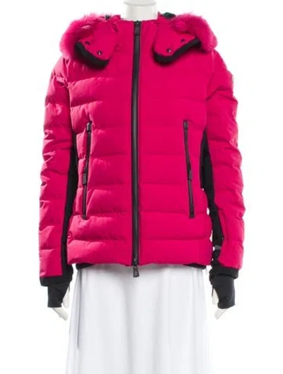 Pre-owned Moncler Nylon Parka In Pink