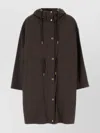 Moncler Nylon Parka Sainbel Drawstring Waist In Black