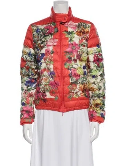 Pre-owned Moncler Nylon Printed Bomber Jacket In Multi
