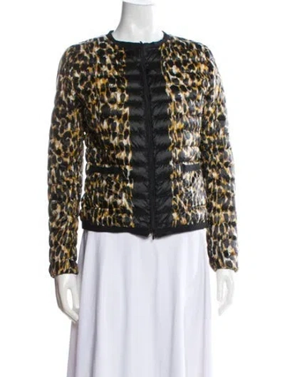 Pre-owned Moncler Nylon Printed Down Jacket In Multi