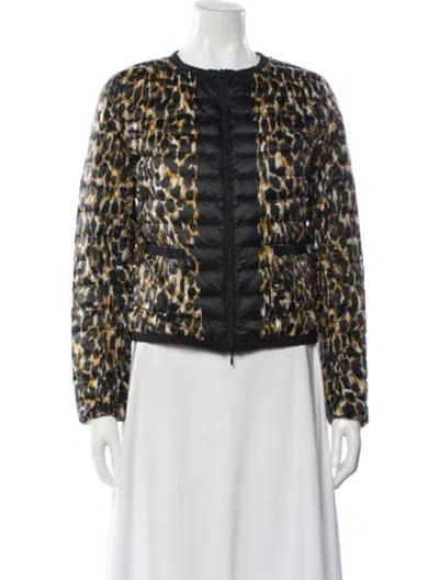Pre-owned Moncler Nylon Printed Down Jacket In Multi