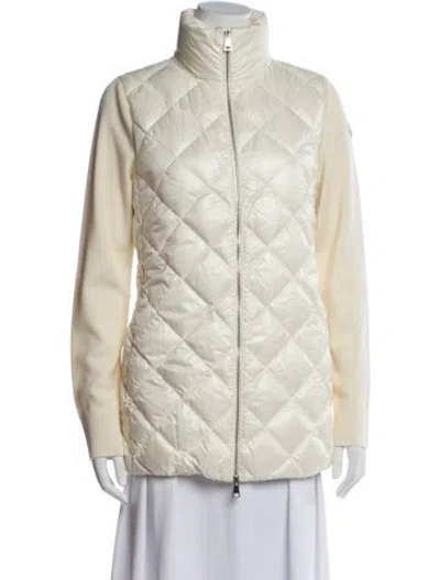 Pre-owned Moncler Nylon Printed Down Jacket In Neutral