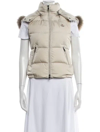 Pre-owned Moncler Nylon Puffer Jacket In Neutral