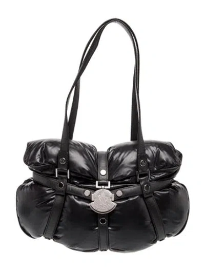 Pre-owned Moncler Nylon Shoulder Bag In Black