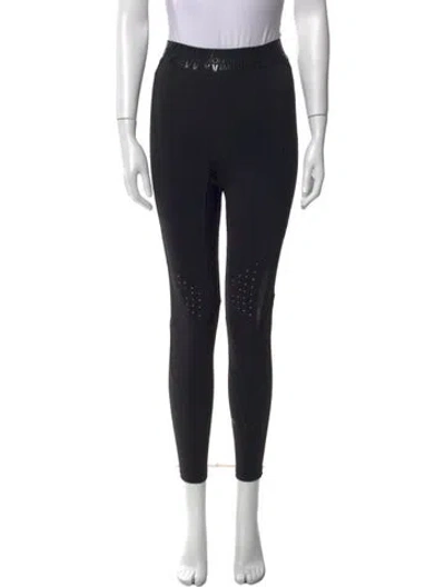 Pre-owned Moncler Nylon Skinny Leg Pants In Black
