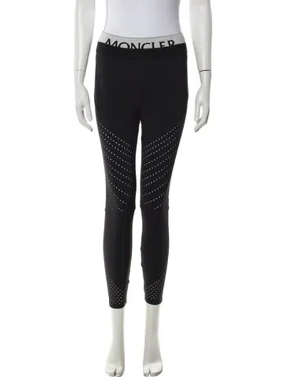 Pre-owned Moncler Nylon Skinny Leg Pants In Black