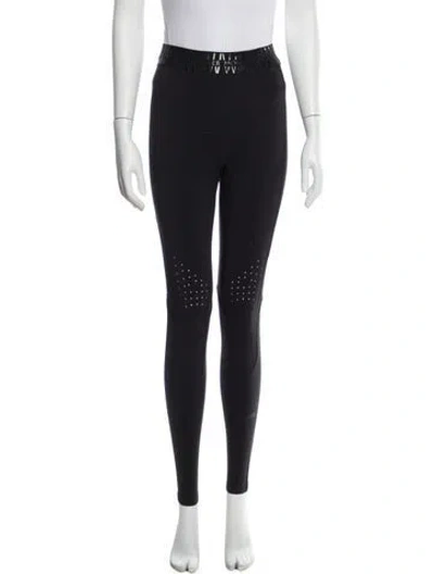Pre-owned Moncler Nylon Skinny Leg Pants In Black