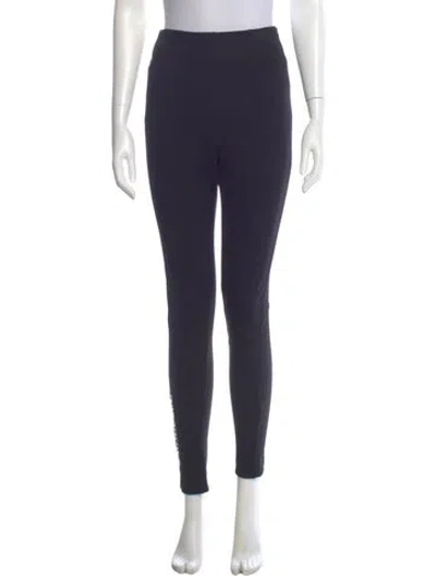 Pre-owned Moncler Nylon Skinny Leg Pants In Blue