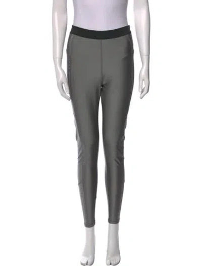 Pre-owned Moncler Nylon Skinny Leg Pants W/ Tags In Silver