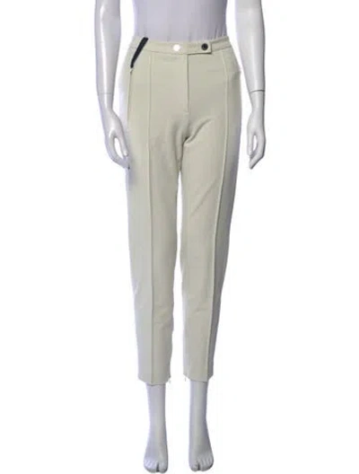 Pre-owned Moncler Nylon Skinny Leg Pants In White