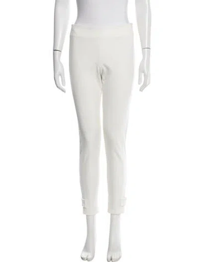 Pre-owned Moncler Nylon Skinny Leg Pants In White