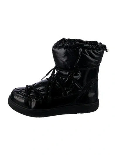 Pre-owned Moncler Nylon Snow Boots In Black