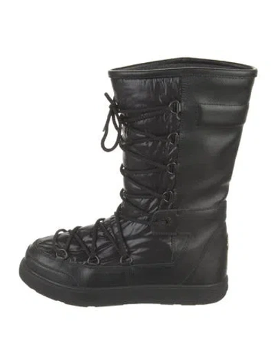 Pre-owned Moncler Nylon Snow Boots In Black