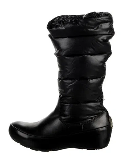 Pre-owned Moncler Nylon Snow Boots In Black