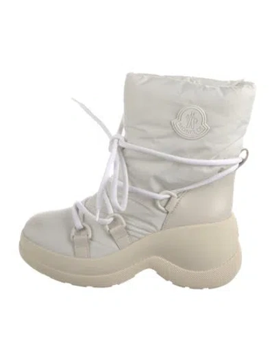 Pre-owned Moncler Nylon Snow Boots In White