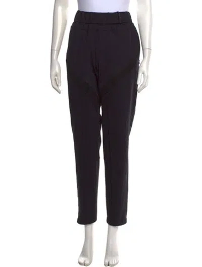 Pre-owned Moncler Nylon Straight Leg Pants In Black