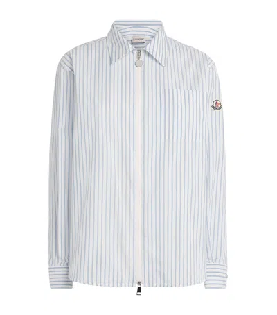 Moncler Nylon Stripe Shirt In White