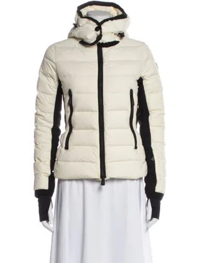 Pre-owned Moncler Nylon Striped Jacket In Neutral