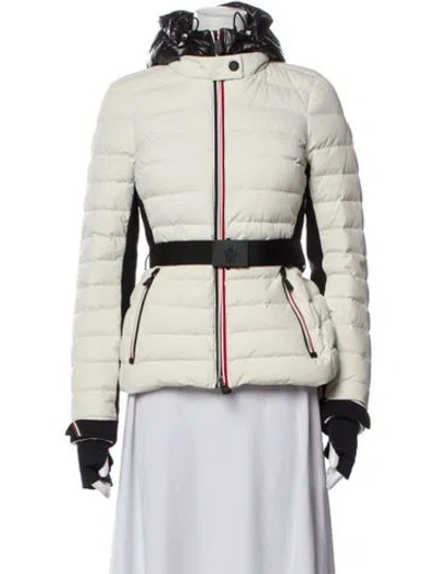 Pre-owned Moncler Nylon Striped Jacket In White