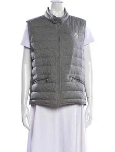 Pre-owned Moncler Nylon Striped Vest In Neutral