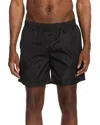Moncler Embroidered Logo Swim Shorts In Black