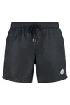 Moncler Swim Shorts With Elastic Waistband And Pockets In Black