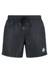 Moncler Swim Shorts With Elastic Waistband And Pockets In Blue