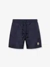 Moncler Mens Navy Logo-patch Relaxed-fit Swim Shorts Xl In Blue