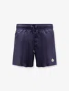 Moncler Nylon Swim Trunks With Logo Patch On The Front
