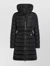 Moncler Nylon Technique Down Jacket Hooded In Black