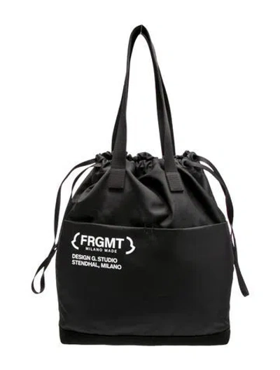 Pre-owned Moncler Nylon Top Handle Bag In Black