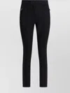 Moncler Nylon Trousers Featuring Belt Loops And Zip Pockets In Black