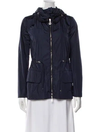 Pre-owned Moncler Nylon Utility Jacket In Blue