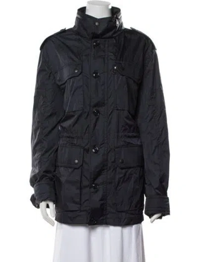 Pre-owned Moncler Nylon Utility Jacket In Blue