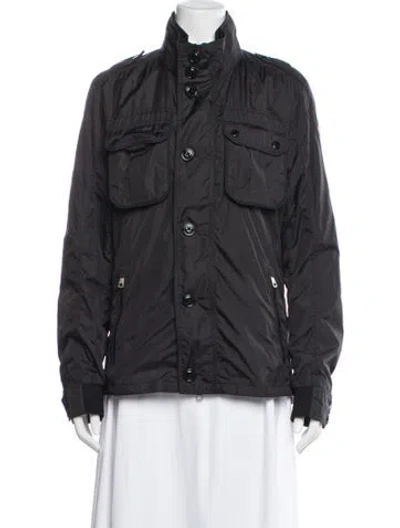 Pre-owned Moncler Nylon Utility Jacket In Blue