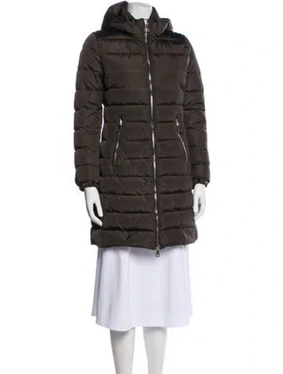 Pre-owned Moncler Nylon Utility Jacket In Brown