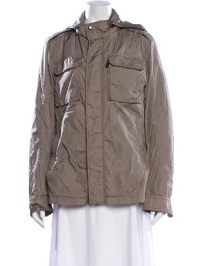 Pre-owned Moncler Nylon Utility Jacket In Gray