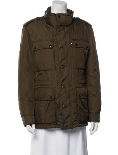 Pre-owned Moncler Nylon Utility Jacket In Green