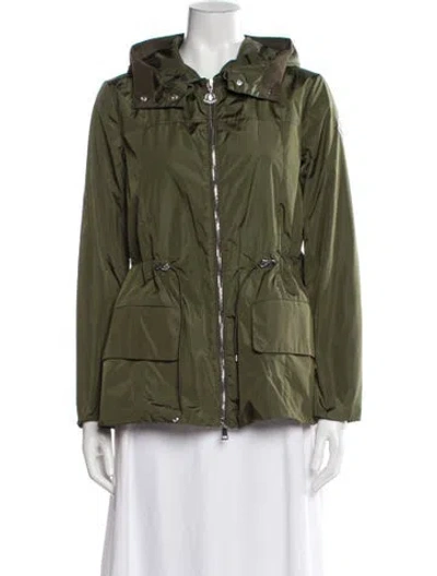 Pre-owned Moncler Nylon Utility Jacket In Green