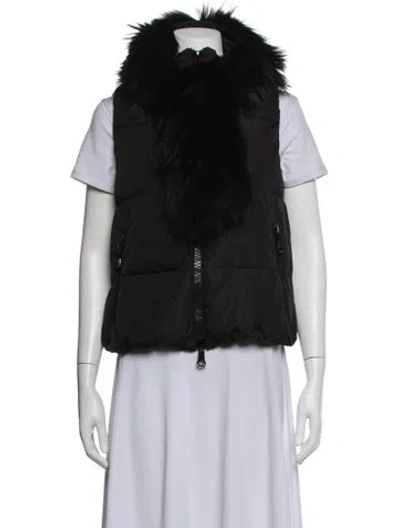 Pre-owned Moncler Nylon Vest In Black
