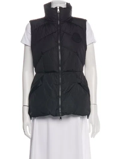 Pre-owned Moncler Nylon Vest In Black