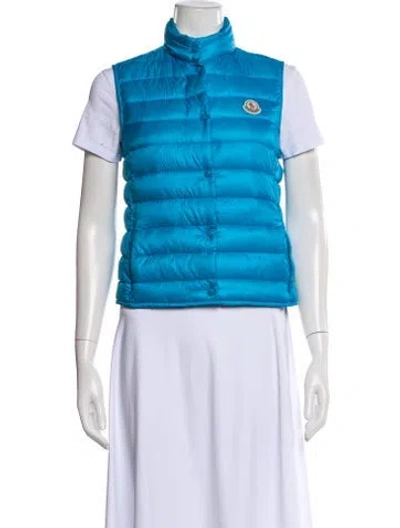 Pre-owned Moncler Nylon Vest In Blue