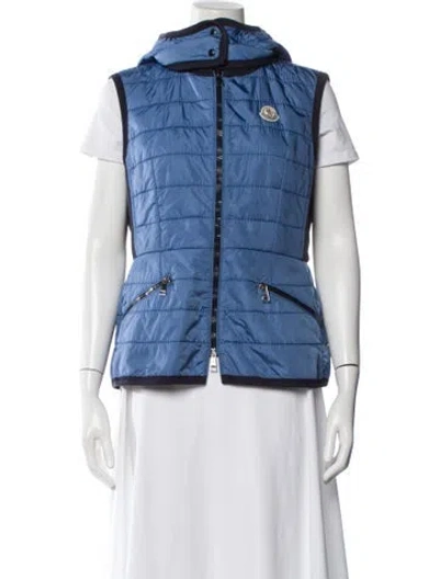 Pre-owned Moncler Nylon Vest In Blue