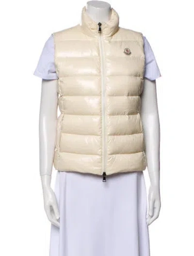 Pre-owned Moncler Nylon Vest In Neutral