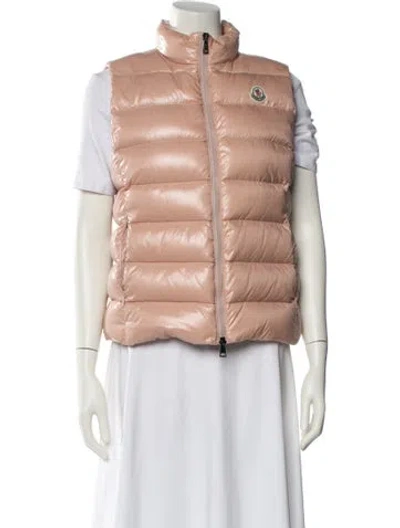 Pre-owned Moncler Nylon Vest In Pink